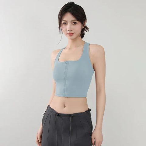 Women Fitness Underwear Yoga Bras cross Back Beauty Sports Bras Front Zippe Top Bra Sexy Breathable Underwear For Women Gym Top - Zen Fit Plus