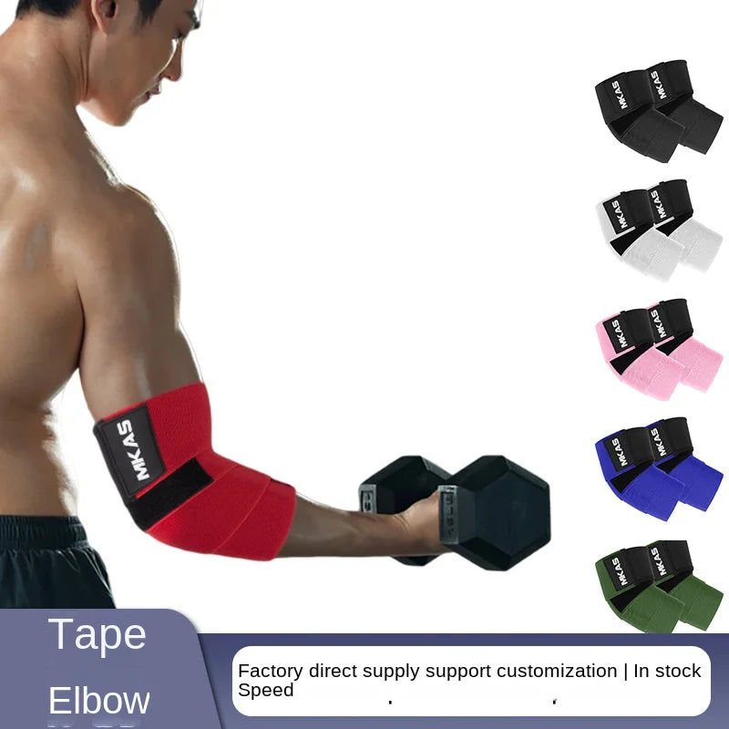 2PCS New Premium Elbow Pads Wrap Elbow Strap Bandage Brace Support Gym Fitness Sport Protecter Pad for Weightlifting Bench Press Zen fit plus