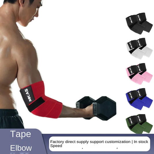 2PCS New Premium Elbow Pads Wrap Elbow Strap Bandage Brace Support Gym Fitness Sport Protecter Pad for Weightlifting Bench Press Zen fit plus