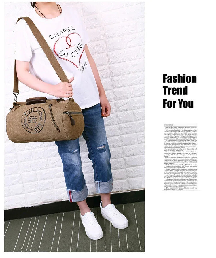 Male Canvas Sport Bag Durable Multifunction Handbag Men Training Gym Bags Women Fitness Shoulder Bag Outdoor Sporting Backpack - Zen Fit Plus