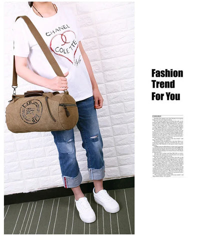 Male Canvas Sport Bag Durable Multifunction Handbag Men Training Gym Bags Women Fitness Shoulder Bag Outdoor Sporting Backpack - Zen Fit Plus