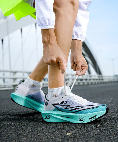 Men's Carbon Board Sneakers Anti-slip Cushioned Comfortable Racing Training Running Shoes Mesh Tennis Shoes Casual for Women - Zen Fit Plus