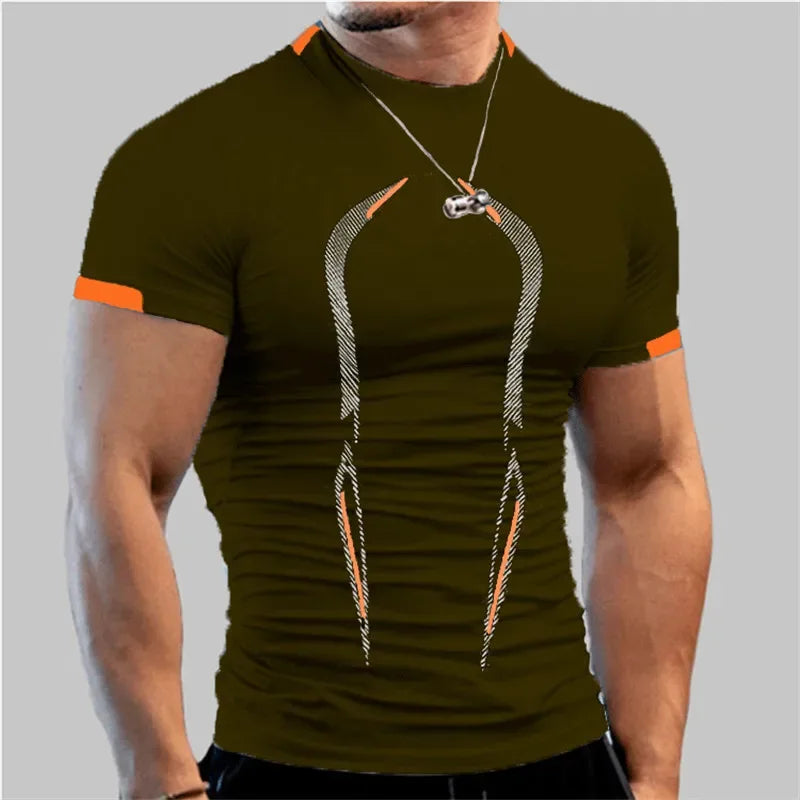 Men Compression Gym t Shirt Short Sleeve Bodybuilding Fitness Top Tee Man Quick Dry Running Sport t Shirts Male Gym Sportswear - Zen Fit Plus