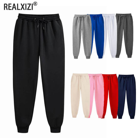 Men's Sweatpants Spring Autumn Fleece Pants Sport Long Pants Casual Drawstring Pockets Trousers Oversize Sweatpants For Men Zen fit plus