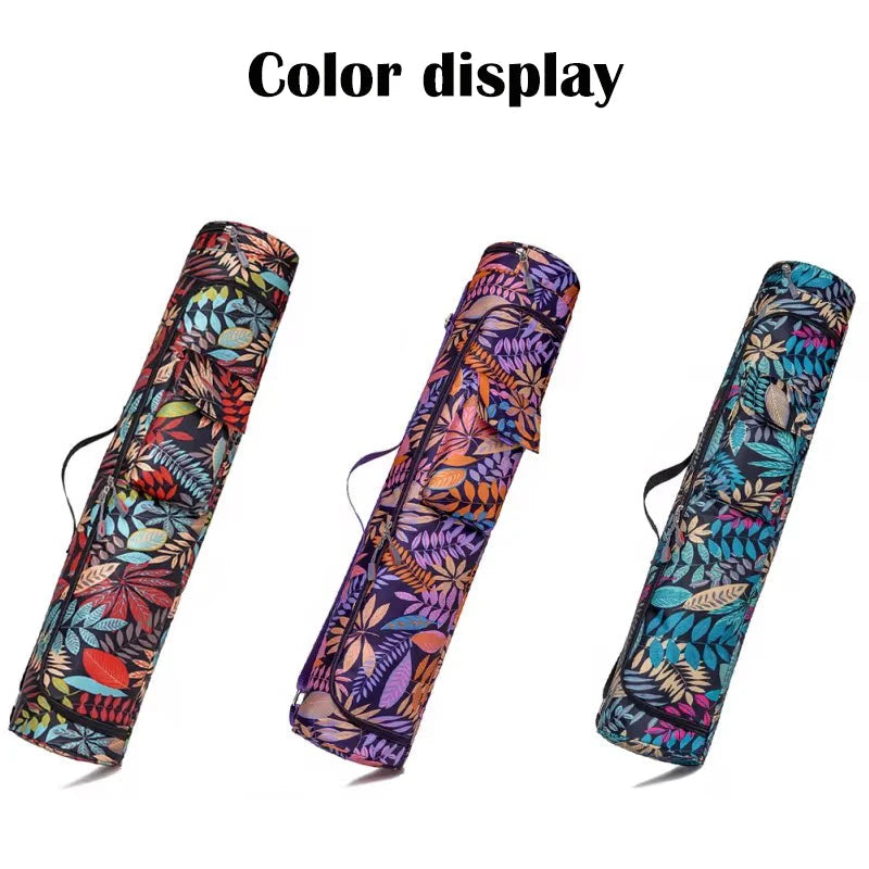Printed Yoga Bag Exercise Mat Bag Yoga Pilates Mat Backpack Fitness Dance Gym Mat Cover Exercise Backpack Zen fit plus