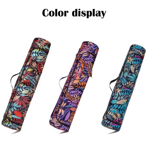 Printed Yoga Bag Exercise Mat Bag Yoga Pilates Mat Backpack Fitness Dance Gym Mat Cover Exercise Backpack Zen fit plus