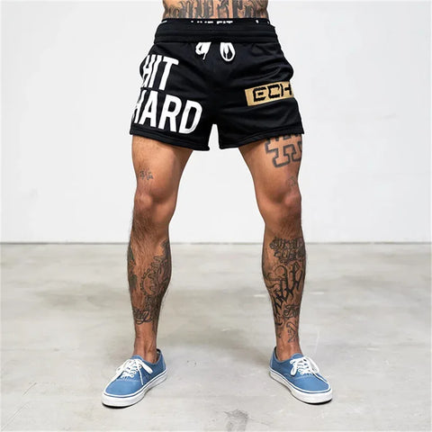 2024 NWE Summer men shorts printing sports shorts fitness exercise beach shorts breathable mesh shorts jogger men's brand shorts - Zen Fit Plus