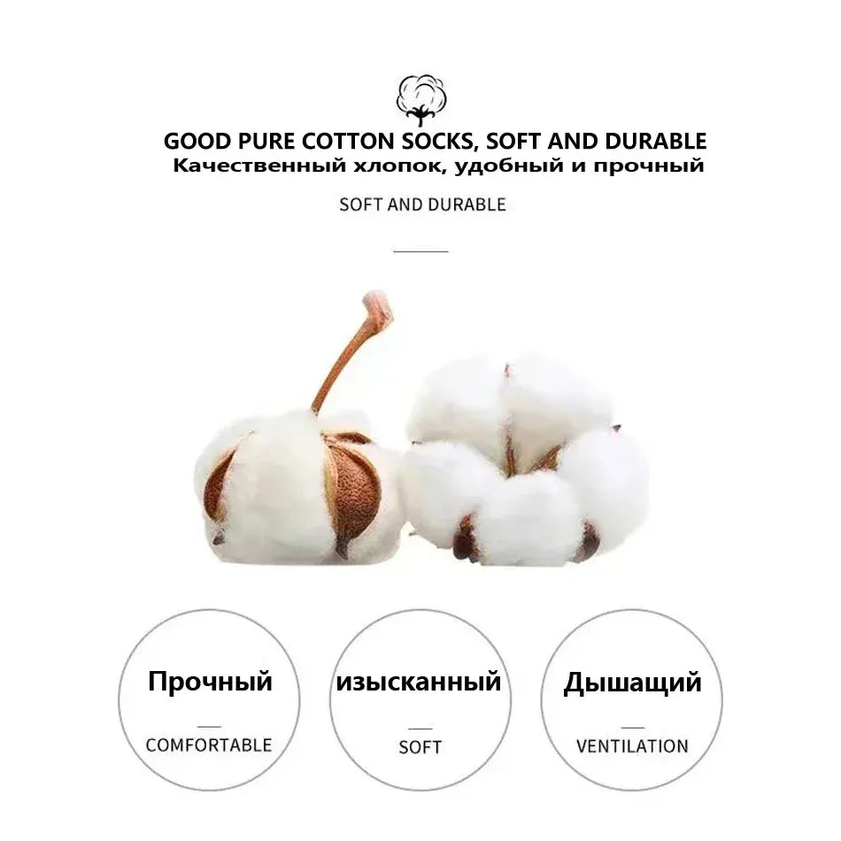 10 Pairs Men's Cotton Socks New Style Black Business Men Socks Soft Breathable Summer Winter for Male Socks Plus Size 38-47 - Zen Fit Plus