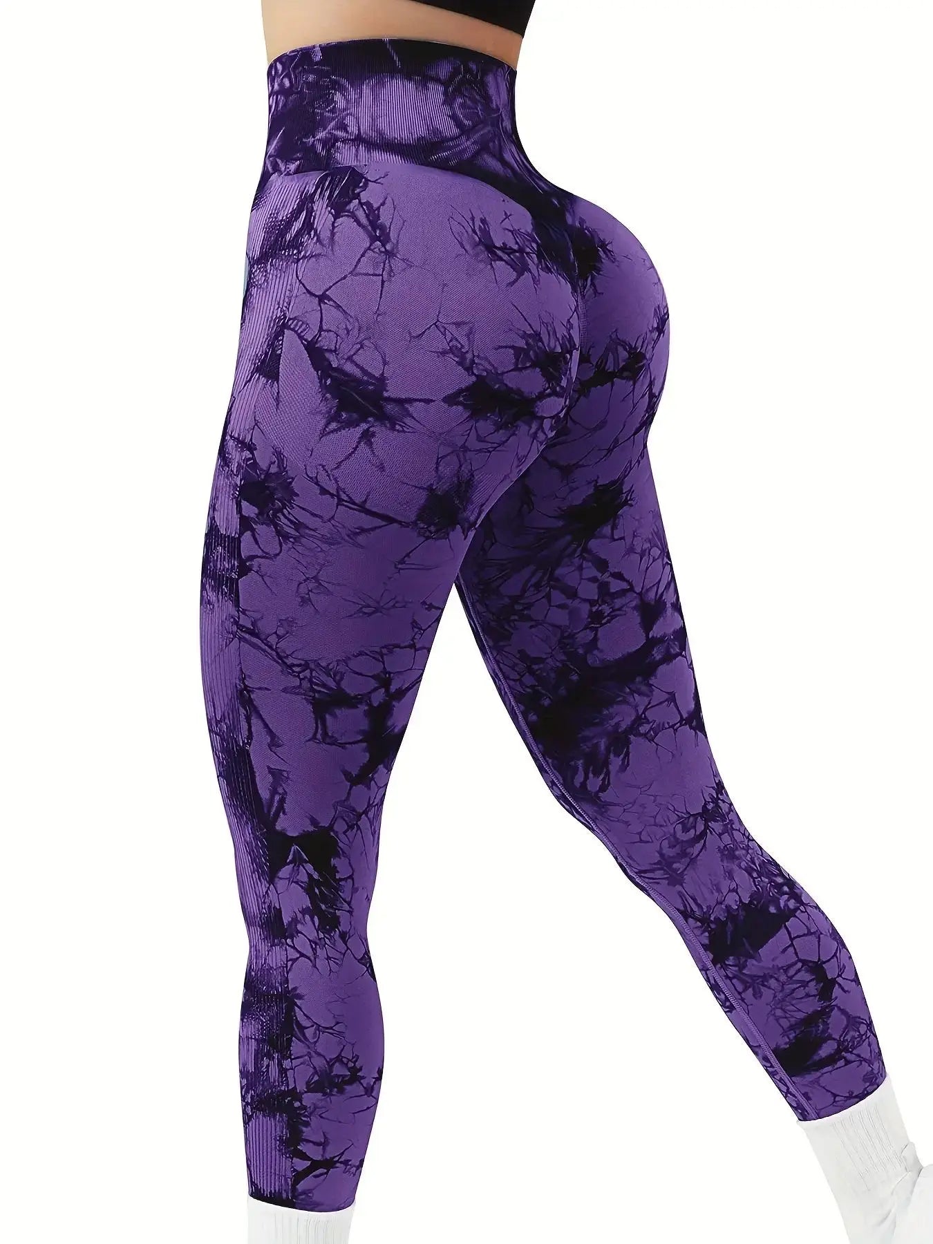 Women's Tie-Dye Seamless Peach Butt High Waist Butt Pants Stretch Fitness Yoga Pants Zen fit plus
