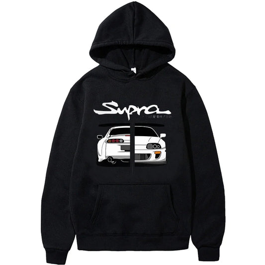 Initial D Supra Hoodies For Men And Women, Manga Print Loose Casual Sweatshirt, Long Sleeve, Japanese Style, Spring Autumn S-3xl Zen fit plus