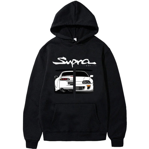 Initial D Supra Hoodies For Men And Women, Manga Print Loose Casual Sweatshirt, Long Sleeve, Japanese Style, Spring Autumn S-3xl Zen fit plus