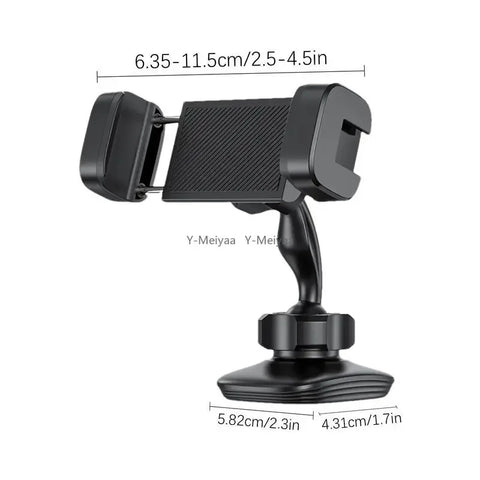 Gym Magnetic Phone Holder 360 Adjustable Stand For Cell Phone Compatible With 4-7" Smartphones Alloy Base And Joint - Zen Fit Plus