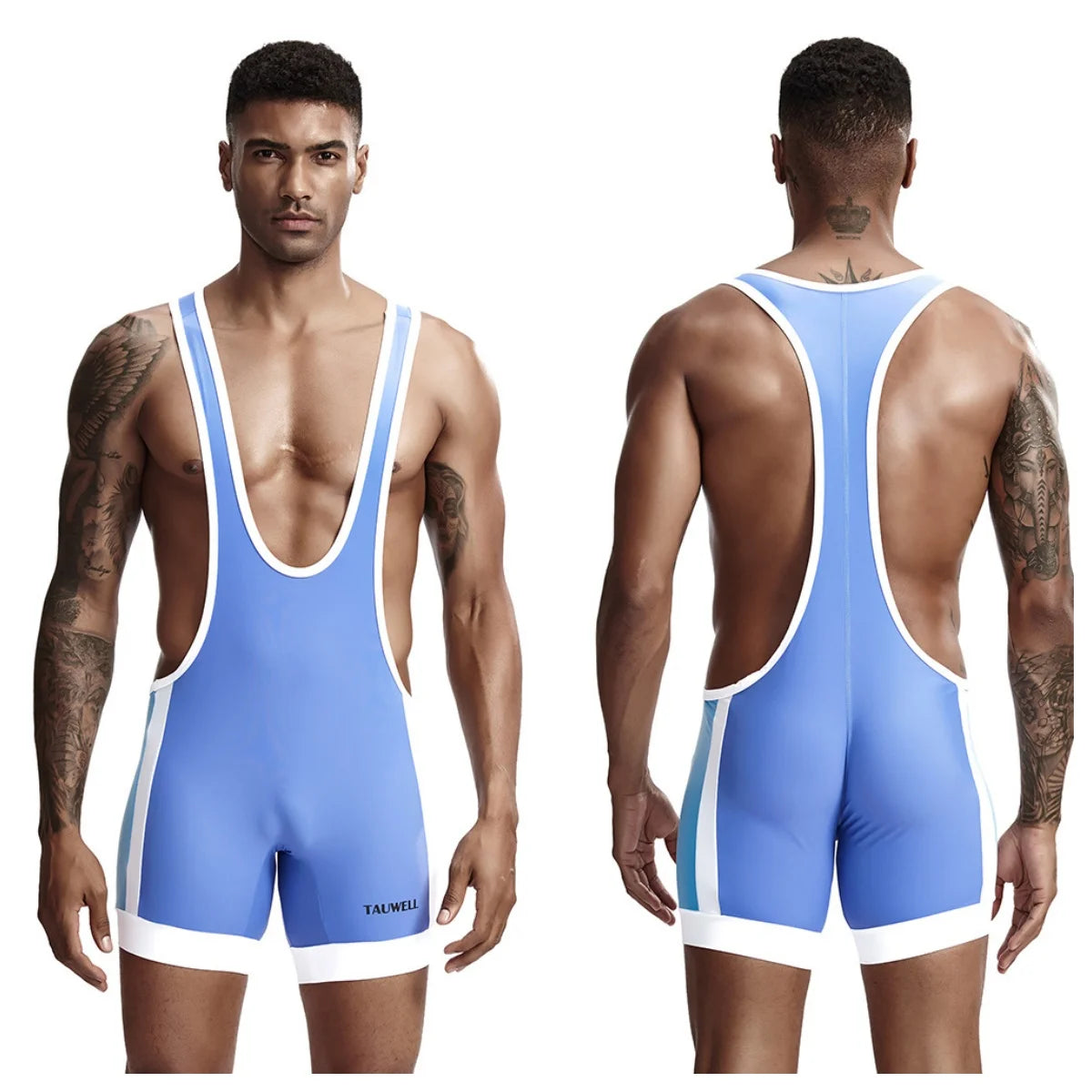 Mens Undershirts Bodysuit Wrestling Singlet Fitness Workout Running Vest Bodywear Underwear Bodybuilding Jumpsuit Zen fit plus