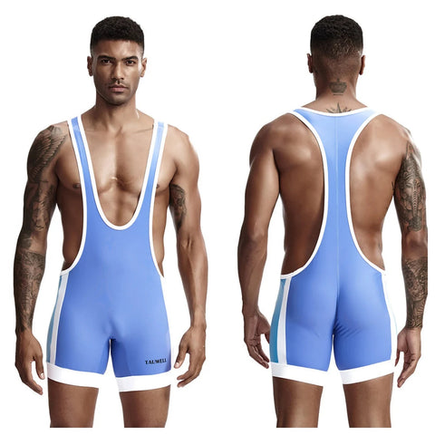 Mens Undershirts Bodysuit Wrestling Singlet Fitness Workout Running Vest Bodywear Underwear Bodybuilding Jumpsuit Zen fit plus