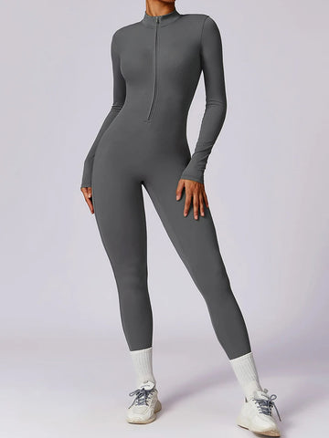 Summer Zipper Workout Jumpsuit Sports Overalls Women Gym Clothing Running Fitness Suits Gym Tracksuit Short Sportswear Yoga Set Zen fit plus