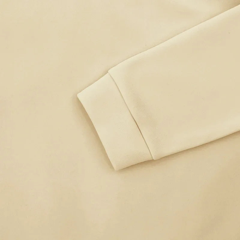 American autumn and winter heavy fleece long-sleeved men's sweater half zipper loose stand-up collar pullover men's sweater - Zen Fit Plus