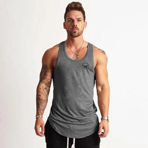 Cotton Material Summer Fitness Sports Vest Men's T-shirt Comfortable Bottoming Sweatshirt Workout Clothes Zen fit plus