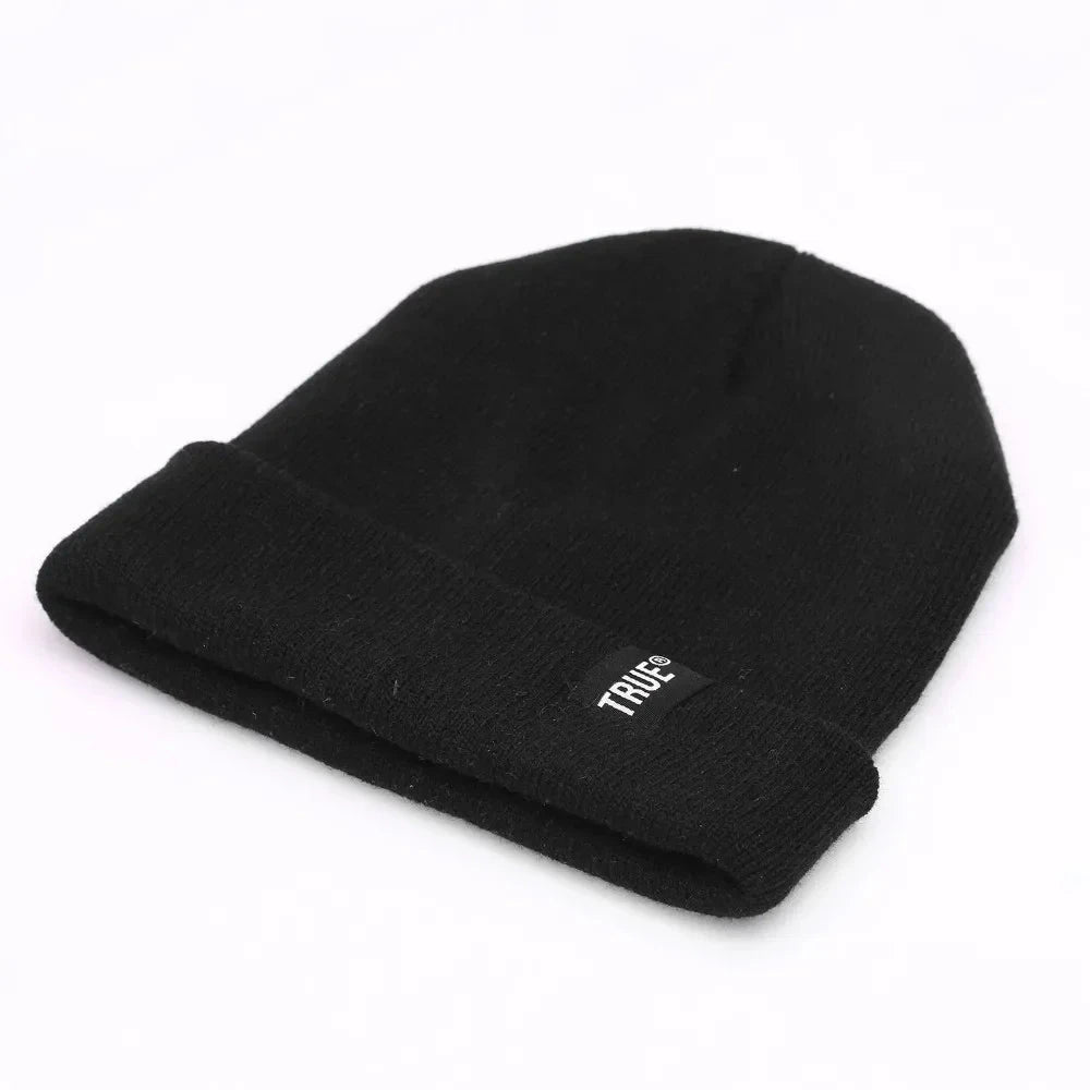 Letter True 10 Colors Casual Beanies for Men Women Fashion Knitted Winter Hat Solid Hip-hop Skullies Hat Bonnet Unisex Cap Zen Fit Plus
