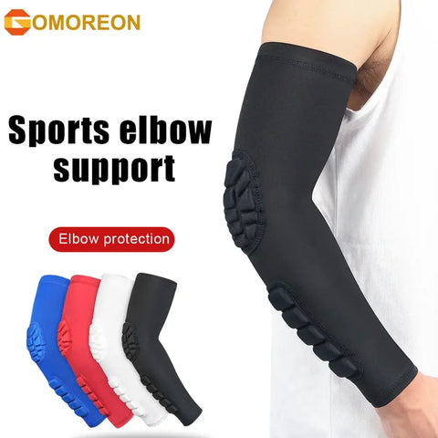 1Pcs Elbow Pads Compression Shooter Sleeves Men Women Arm Sleeve with Pad for Basketball Football Volleyball Cycling Running Zen fit plus