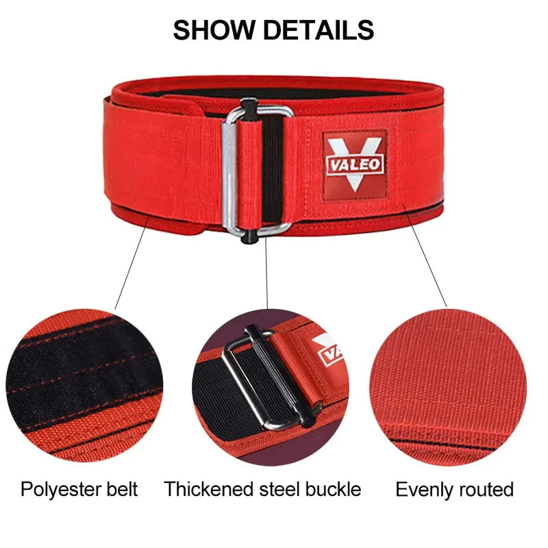GOBYGO 1Pcs Fitness Weightlifting Belt Squat Pull-Up Gym Strength Lifting Adjustable Lumbar Support Metal Buckle Cross Training Zen fit plus