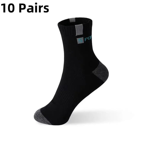 5 /10Pairs Men Bamboo Fiber Autumn Winter Men Socks Breathable Cotton Sports Sock Breathable Deodorant Business Socks Size 37-43 Zen fit plus