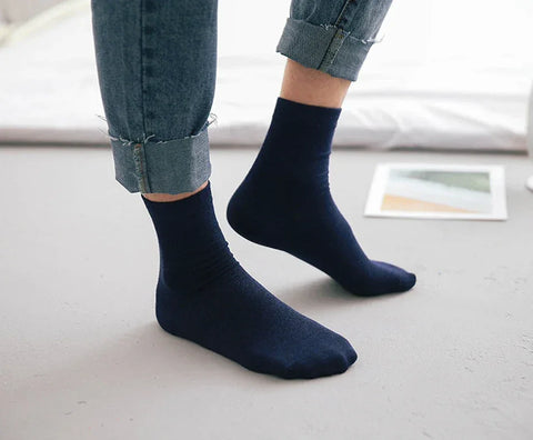 10 Pairs Men's Cotton Socks New Style Black Business Men Socks Soft Breathable Summer Winter for Male Socks Plus Size 38-47 - Zen Fit Plus