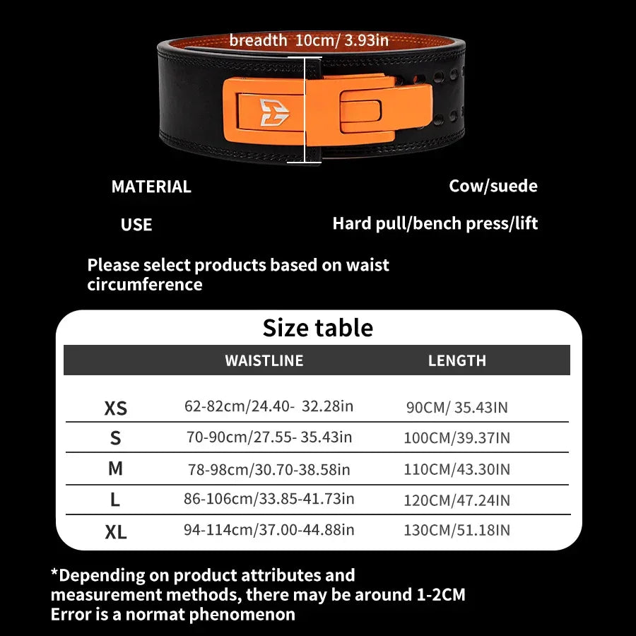 Adjustable Weightlifting Belt, Lever Powerlifting Belt,Gym Barbell,Squat Deadlift, Waist Support, Strength Training Lumbar Brace - Zen Fit Plus