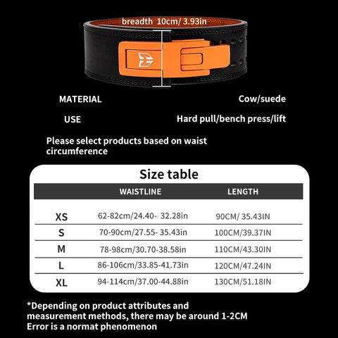 Adjustable Weightlifting Belt, Lever Powerlifting Belt,Gym Barbell,Squat Deadlift, Waist Support, Strength Training Lumbar Brace - Zen Fit Plus