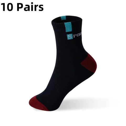 5 /10Pairs Men Bamboo Fiber Autumn Winter Men Socks Breathable Cotton Sports Sock Breathable Deodorant Business Socks Size 37-43 Zen fit plus