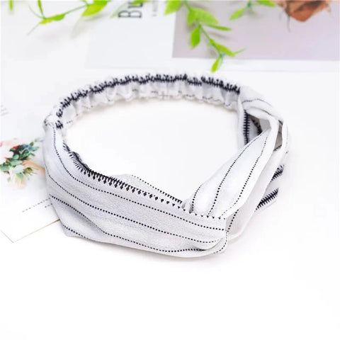 Fashion Women Girls Summer Bohemian Hair Bands Print Headbands Vintage Cross Turban Bandage Bandanas HairBands Hair Accessories Zen Fit Plus