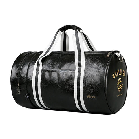 Gym Bag PU Leather Travel Totes Duffle Men Sports Fitness Business Casual Luggage Handbag Shoes Shoulder Weekend Outdoor Bag Zen fit plus