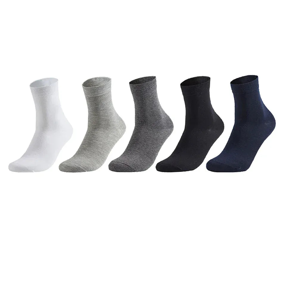 10 Pairs Men's Cotton Socks New Style Black Business Men Socks Soft Breathable Summer Winter for Male Socks Plus Size 38-47 - Zen Fit Plus