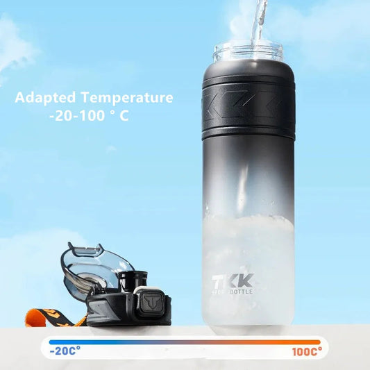 1000ml/600ml High Quality Tritan Material Water Bottle With Straw Portable Durable Gym Fitness Outdoor Sport Drinking Bottled Zen fit plus
