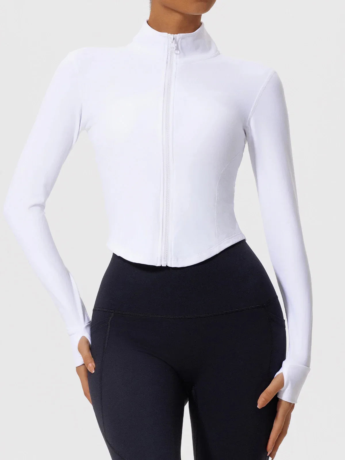 Hearuisavy Ultra-Soft Fabrics Casual Tight Sports Jackets Women Zipper Yoga Clothes Female Quick-Dry Long Sleeve Sportswear - Zen Fit Plus