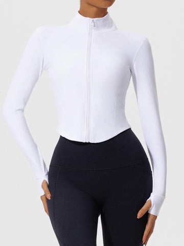 Hearuisavy Ultra-Soft Fabrics Casual Tight Sports Jackets Women Zipper Yoga Clothes Female Quick-Dry Long Sleeve Sportswear - Zen Fit Plus