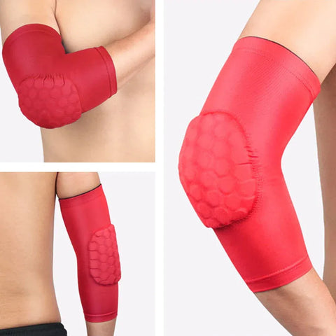 1 PC Sports Elbow Support Sleeve Honeycomb Paded Arm Joint Protector Breathbable Elbow Pads Cycling Running Basketball Arm Guard - Zen Fit Plus