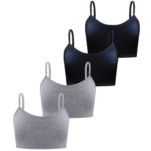 4PCS/lot Solid Kids Bras For Teenage Girls Comfortable Young Children Wireless Vest Tops Teenager Girls Sportswear Training Bras Zen Fit Plus