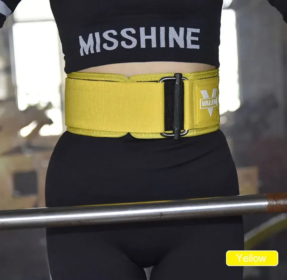 GOBYGO 1Pcs Fitness Weightlifting Belt Squat Pull-Up Gym Strength Lifting Adjustable Lumbar Support Metal Buckle Cross Training - Zen Fit Plus