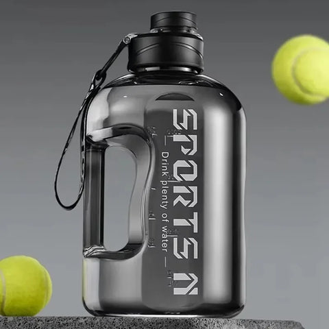 1.7/2.7L Large Capacity Sports Water Bottle Plastic Drinking Bottles with Time Scale Outdoor Camping Hiking Gym Men Water Kettle - Zen Fit Plus