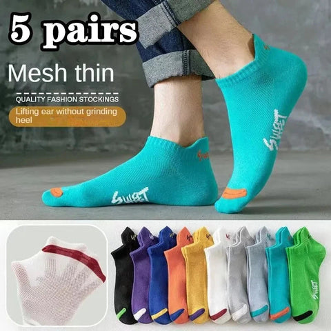 20/10/6/5/4/3/1pairs Men's Fashion Cotton Breathable Comfortable Ankle Socks, Men's Summer Socks Zen fit plus