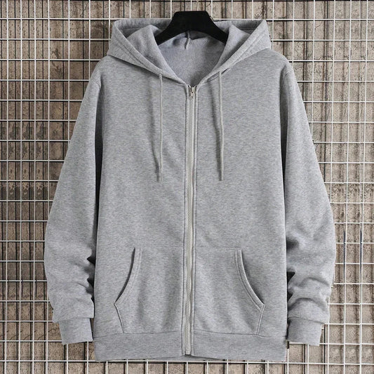 Men's Fleece Zip Up Hoodies Running Sports Sweatshirts Fashion Women Classic Casual Zipper Jackets Y2k Coats Hip Hop Streetwear Zen fit plus