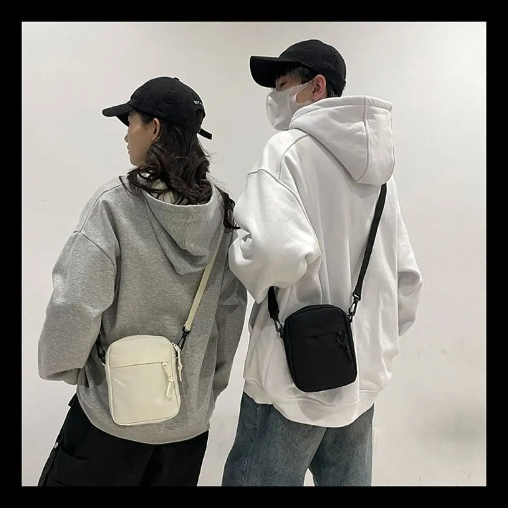 Black White Khaki Crossbody Bags High Quality Oxford Cloth Minimalists Tote Bag Long Shoulder Strap Travel Storage Men Women Zen fit plus