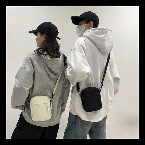 Black White Khaki Crossbody Bags High Quality Oxford Cloth Minimalists Tote Bag Long Shoulder Strap Travel Storage Men Women Zen fit plus