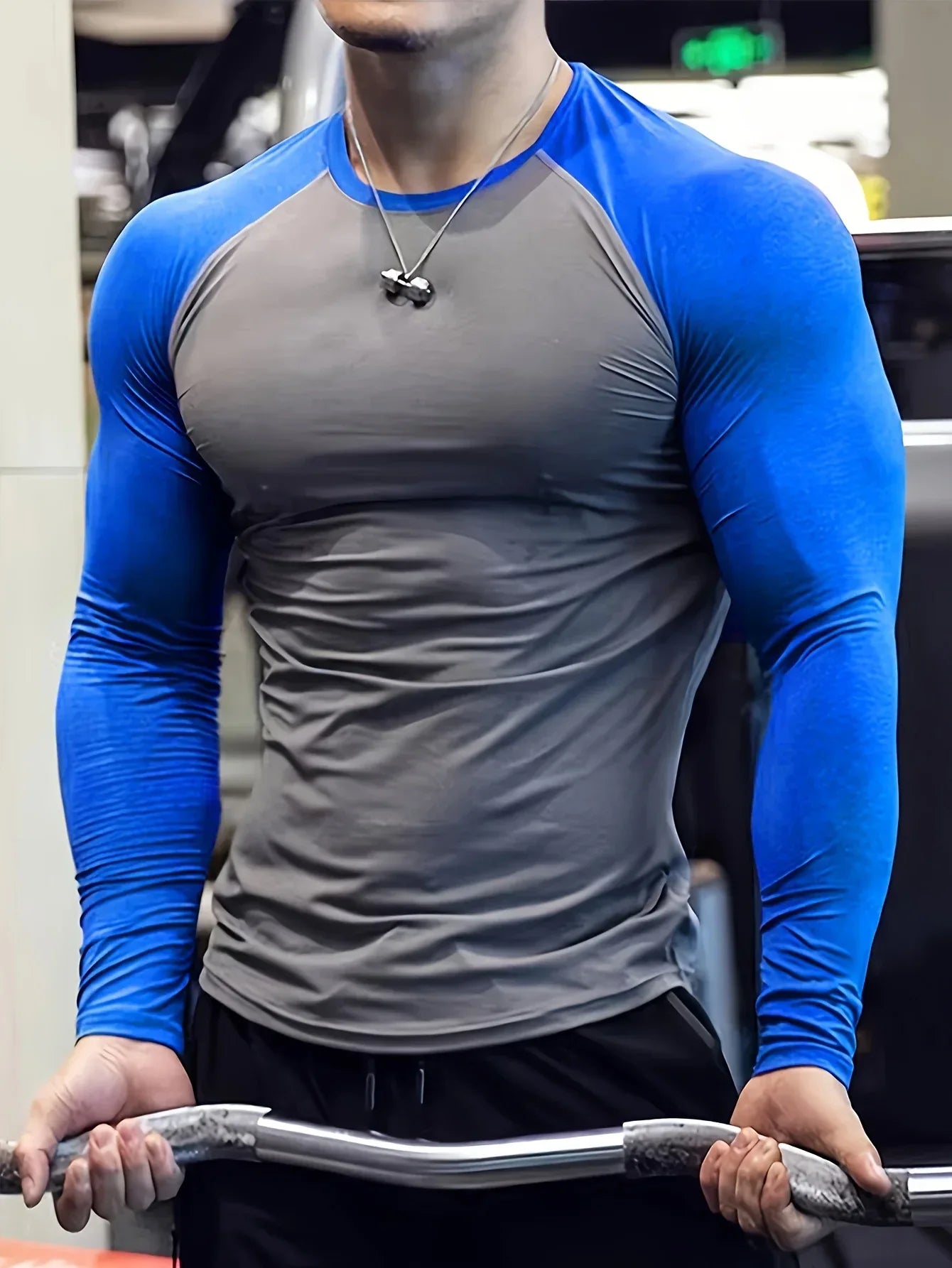 Men's quick drying soccer and basketball tight fitting top, high elasticity cycling compression training suit - Zen Fit Plus