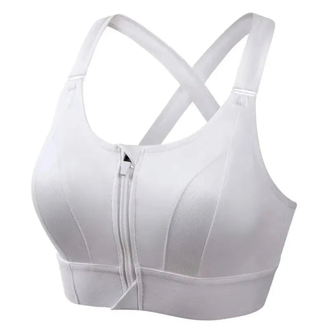Sports Bras For Women Front Zipper Adjustable Strap Shockproof Elastic Fitness Athletic Brassiere Slim Yoga Crop Top Zen fit plus