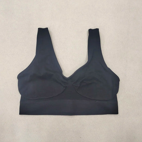 unlined Seamless Bra Vest Women sleep Underwear yoga sports Brassiere Big Size Top no sponge insert pad Bralette Zen fit plus