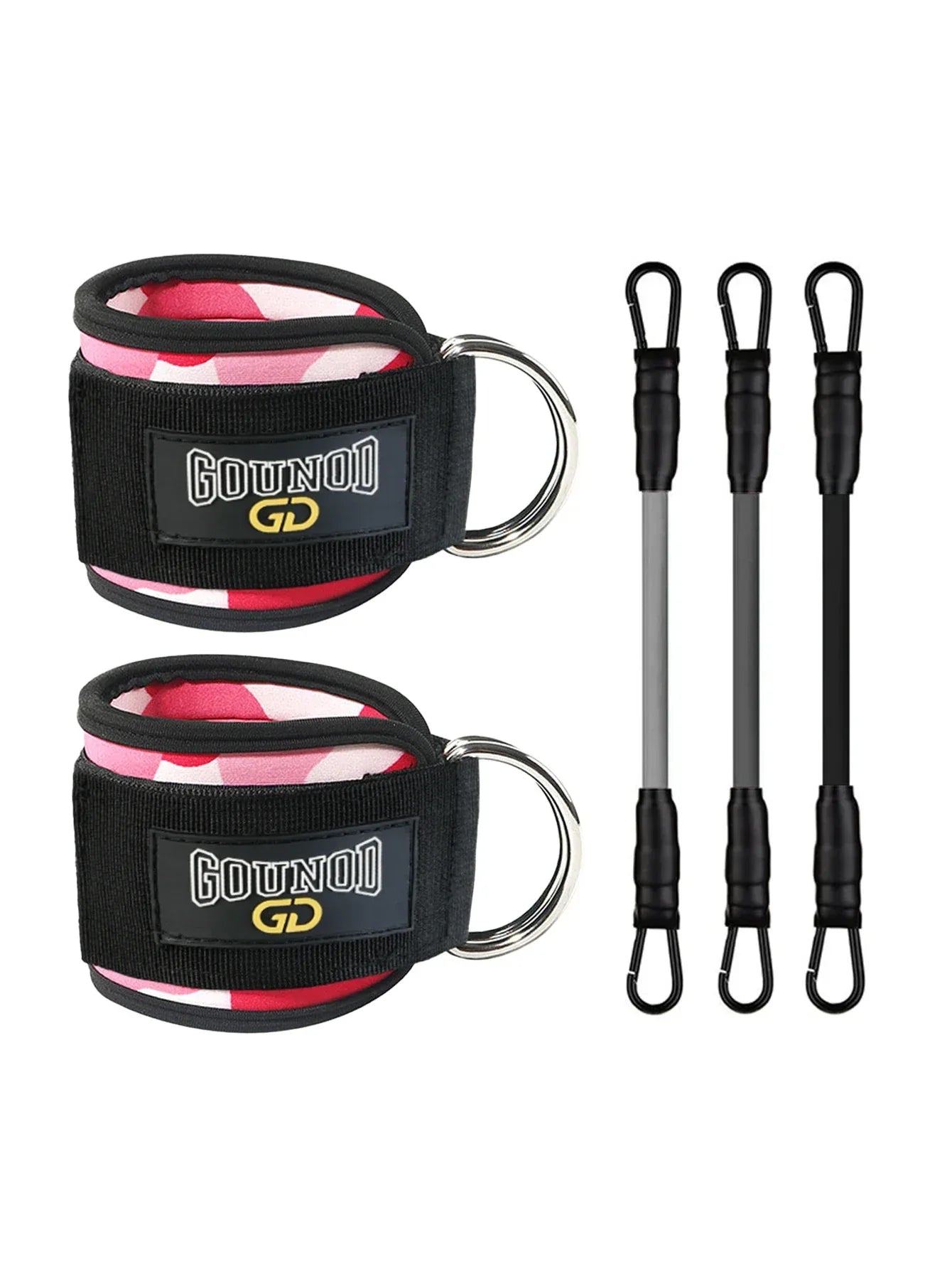 2PC/3PC GOUNOD Fitness Ankle Strap Adjustable D-Ring Support Cuffs Gym Leg Strength Exercise Pulley With Buckle Sport Guard Safe - Zen Fit Plus
