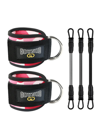 2PC/3PC GOUNOD Fitness Ankle Strap Adjustable D-Ring Support Cuffs Gym Leg Strength Exercise Pulley With Buckle Sport Guard Safe - Zen Fit Plus