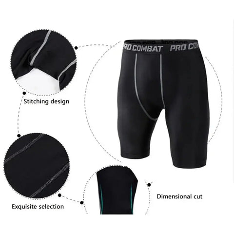 Compression Shorts Men Spandex Sport Shorts Basketball Legging Athletic Workout Running Performance Baselayer Underwear Zen fit plus