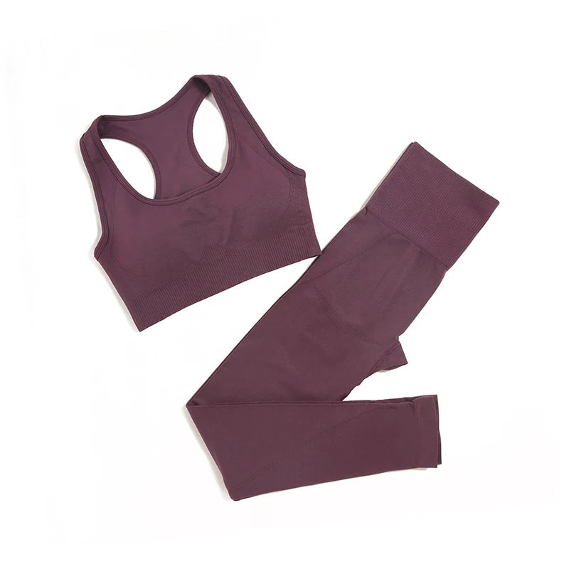 WAREBALL 2/3/4pcs Seamless Yoga Set Gym Clothes Sportswear Yoga Suits For Women Fitness Set Tracksuits Sports Bra Gym Leggings Zen fit plus